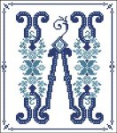 Decorative Blue Alphabet W (image for) Decorative Blue Alphabet W